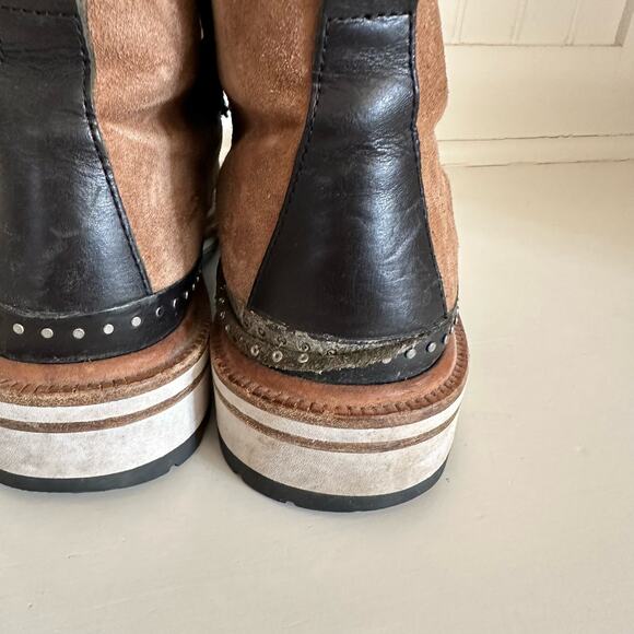 Rag & Bone Compass Shearling Camel Leather Hiking Boots $695 - Picture 5 of 9